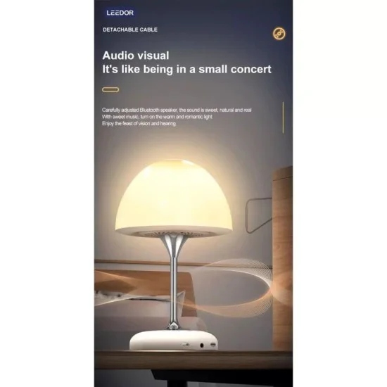 Leedor 7Color Lamp 4In1 Wireless Speaker - White